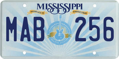 MS license plate MAB256