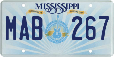 MS license plate MAB267