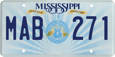 MS license plate MAB271