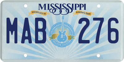 MS license plate MAB276
