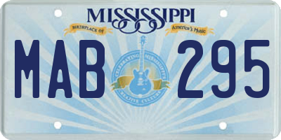 MS license plate MAB295