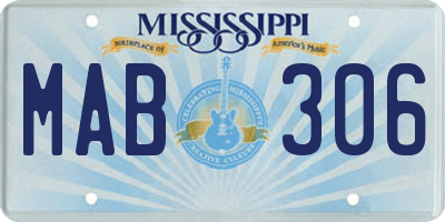 MS license plate MAB306