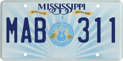 MS license plate MAB311