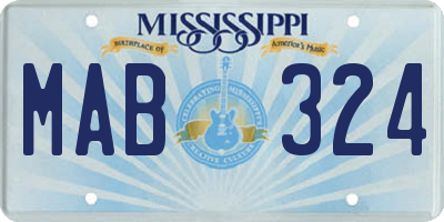 MS license plate MAB324