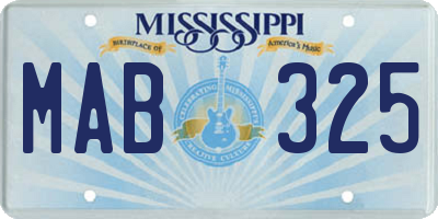 MS license plate MAB325