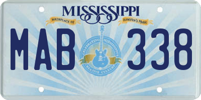 MS license plate MAB338