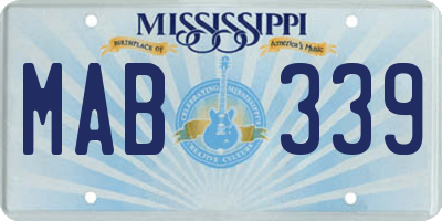 MS license plate MAB339