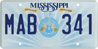 MS license plate MAB341