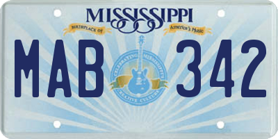 MS license plate MAB342