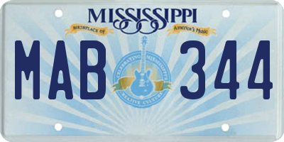 MS license plate MAB344