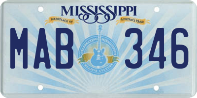 MS license plate MAB346