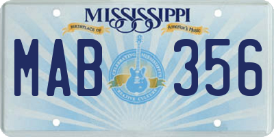 MS license plate MAB356