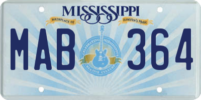 MS license plate MAB364