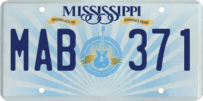 MS license plate MAB371