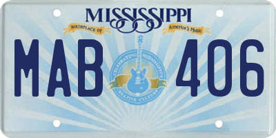 MS license plate MAB406