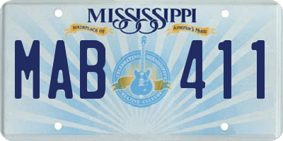 MS license plate MAB411