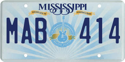 MS license plate MAB414