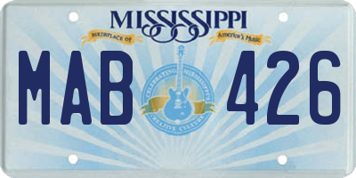 MS license plate MAB426