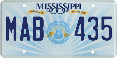 MS license plate MAB435