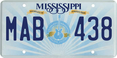 MS license plate MAB438
