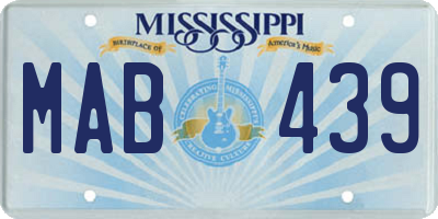 MS license plate MAB439