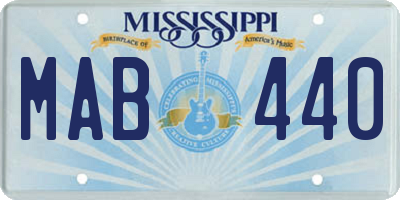 MS license plate MAB440