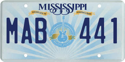 MS license plate MAB441