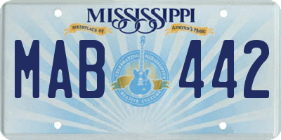 MS license plate MAB442