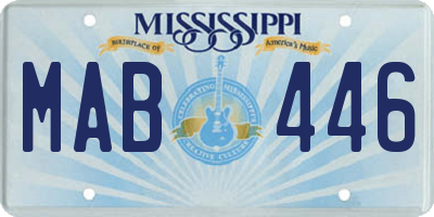 MS license plate MAB446