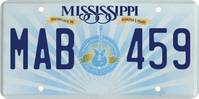 MS license plate MAB459