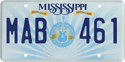 MS license plate MAB461