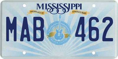 MS license plate MAB462