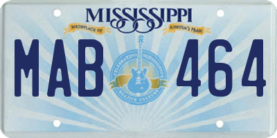 MS license plate MAB464