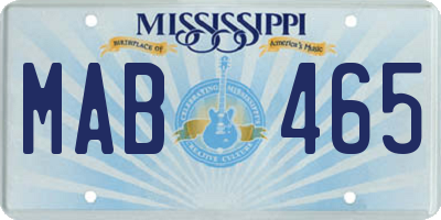 MS license plate MAB465