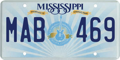 MS license plate MAB469