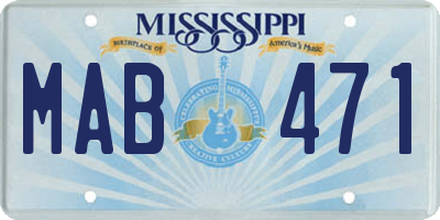 MS license plate MAB471