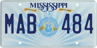 MS license plate MAB484