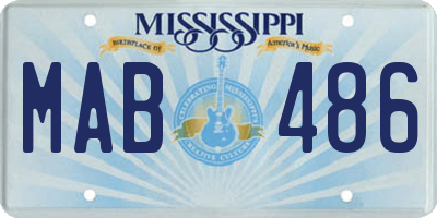 MS license plate MAB486