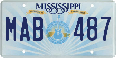 MS license plate MAB487