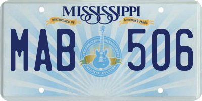 MS license plate MAB506