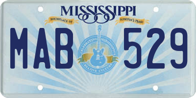 MS license plate MAB529