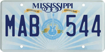 MS license plate MAB544