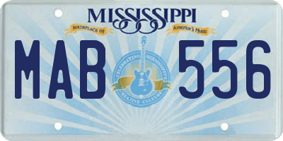 MS license plate MAB556