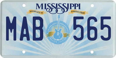 MS license plate MAB565