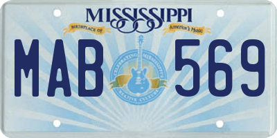MS license plate MAB569