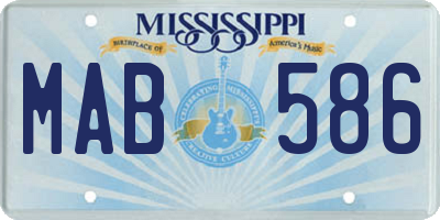 MS license plate MAB586