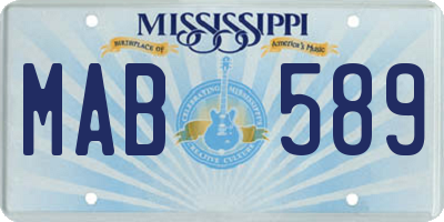 MS license plate MAB589