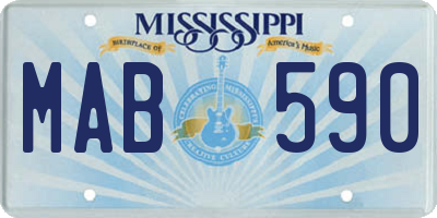 MS license plate MAB590