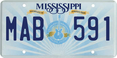 MS license plate MAB591