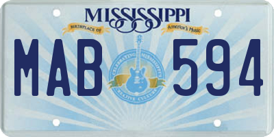 MS license plate MAB594